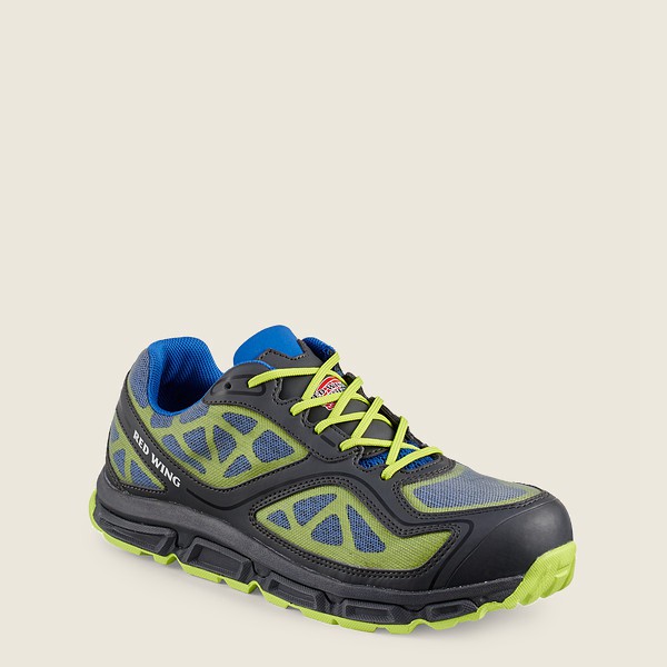 Red Wing Work Shoes Green/Grey - Red Wing Mens Athletics - Safety Toe - PYOGL-9156